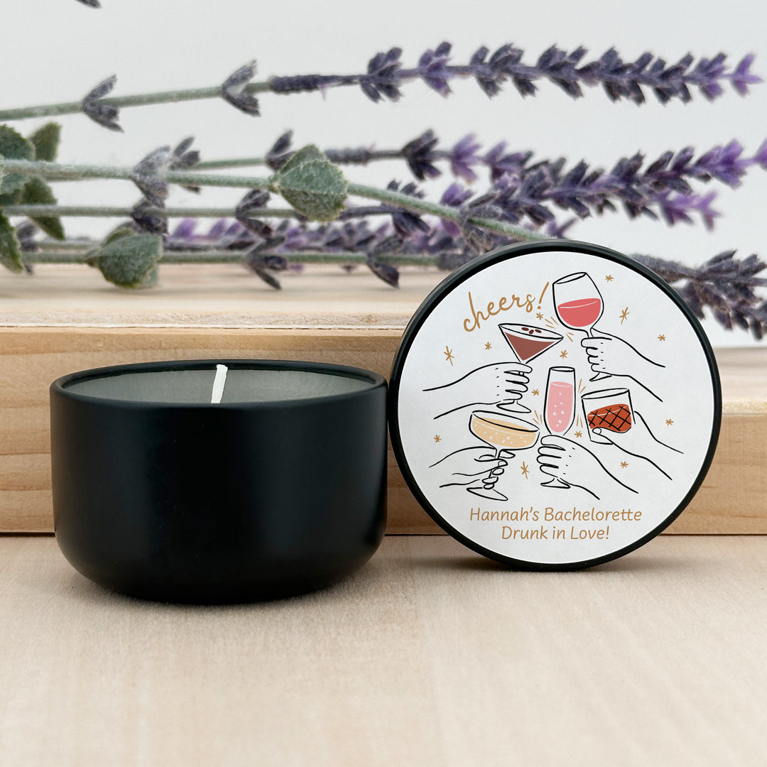 Cheers Cocktails Doodle, 2oz Mini Lavender Candles
