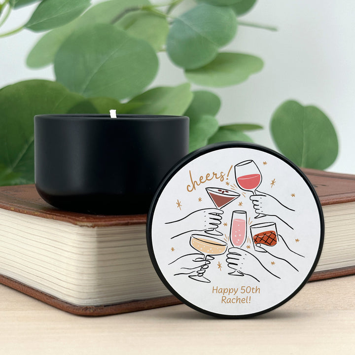 Cheers Cocktails Doodle, 2oz Mini Lavender Candles