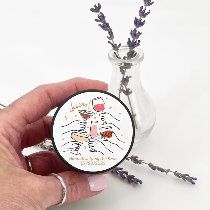 Cheers Cocktails Doodle, 2oz Mini Lavender Candles