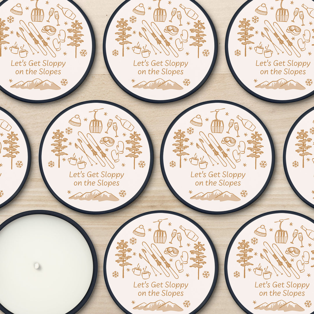 Ski Pattern Sketch 2oz Mini Lavender Candles