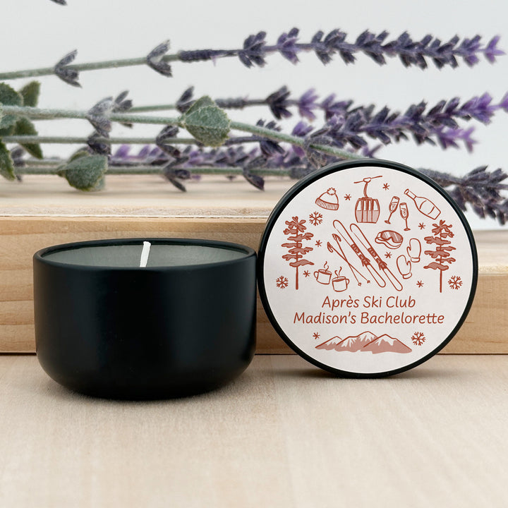 Ski Pattern Sketch 2oz Mini Lavender Candles