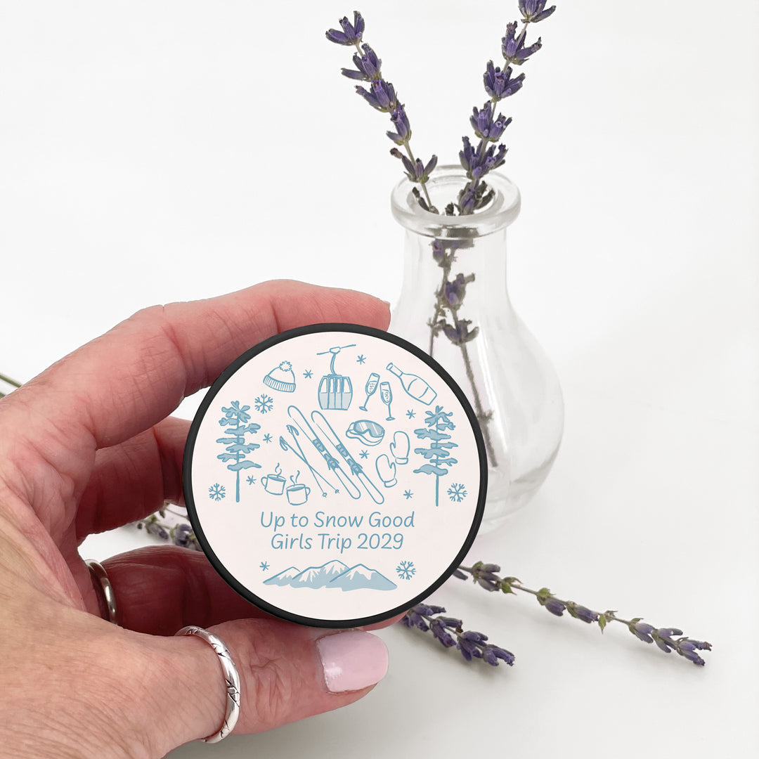 Ski Pattern Sketch 2oz Mini Lavender Candles