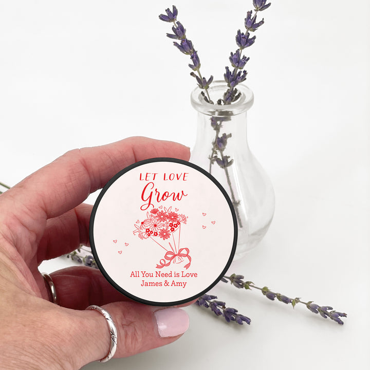 Hand Drawn Bouquet Sketch, Wedding Favors, 2oz Mini Lavender Candles