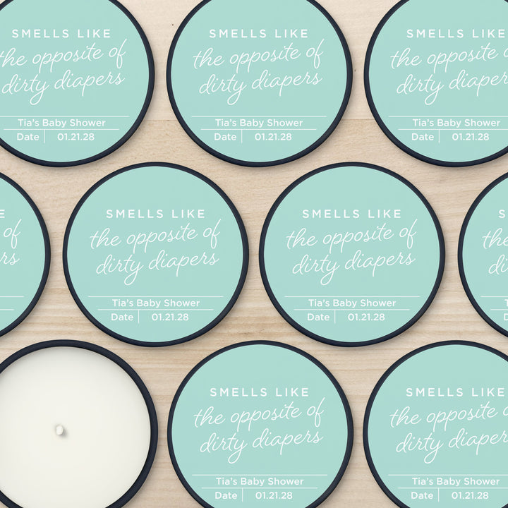 Unique Baby Shower Favors, Personalized Candles, Bulk Candles, Smells Like..., 2oz Mini Lavender Candles