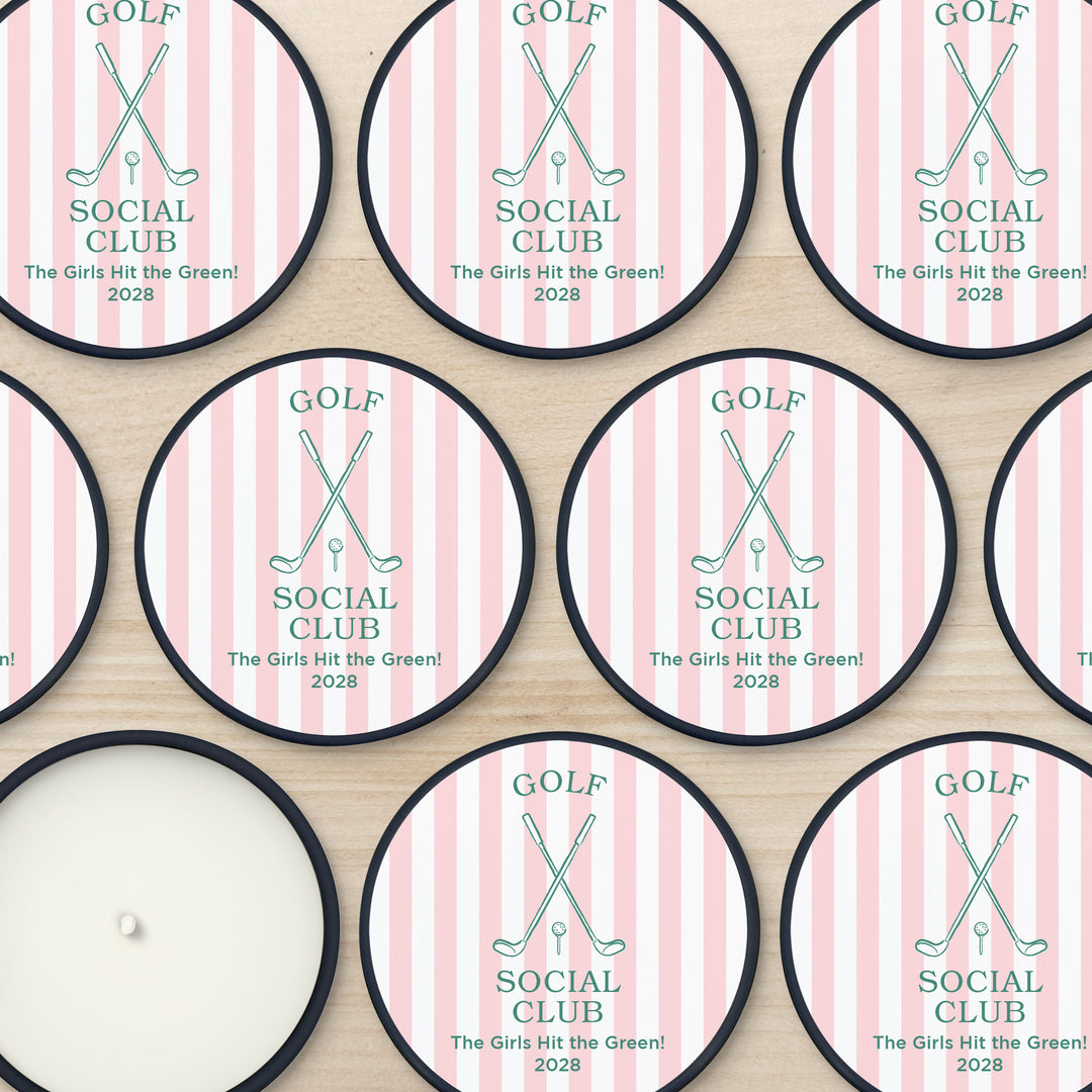 Last Swing Before the Ring, Golf Stripe 2oz Mini Lavender Candles