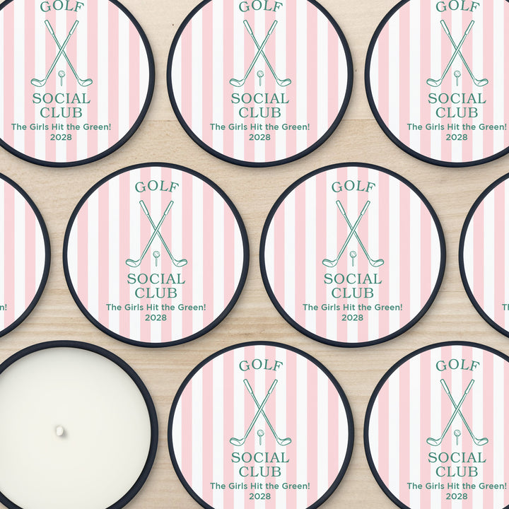 Last Swing Before the Ring, Golf Stripe 2oz Mini Lavender Candles