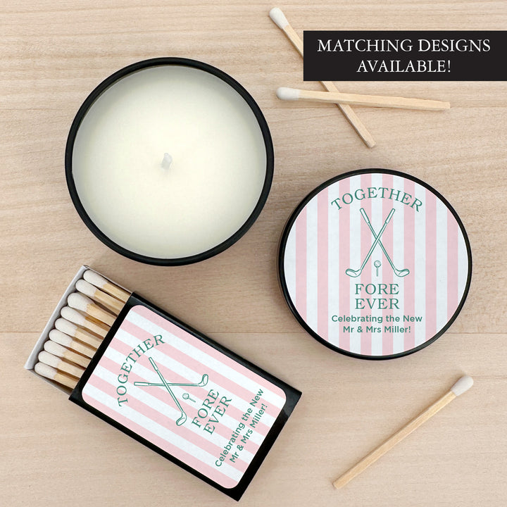 Last Swing Before the Ring, Golf Stripe 2oz Mini Lavender Candles