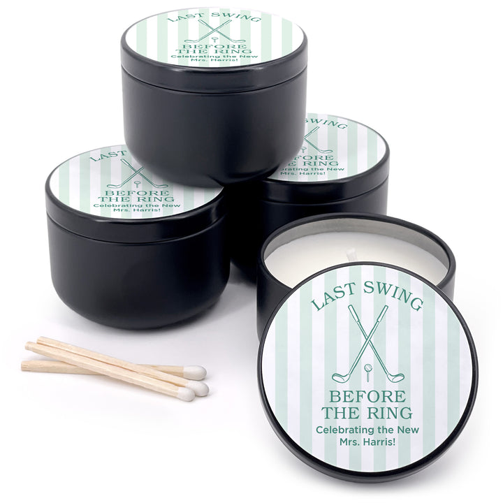 Last Swing Before the Ring, Golf Stripe 2oz Mini Lavender Candles