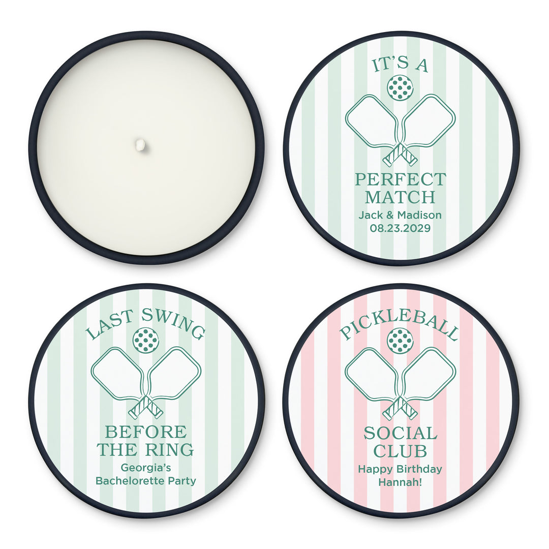 A Perfect Match, Pickleball Stripe 2oz Mini Lavender Candles