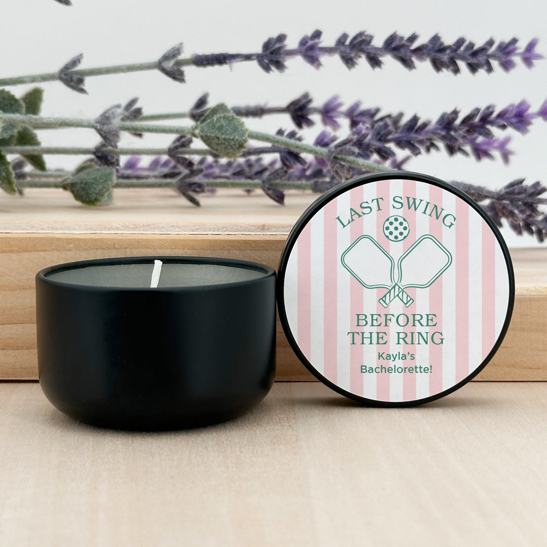 A Perfect Match, Pickleball Stripe 2oz Mini Lavender Candles