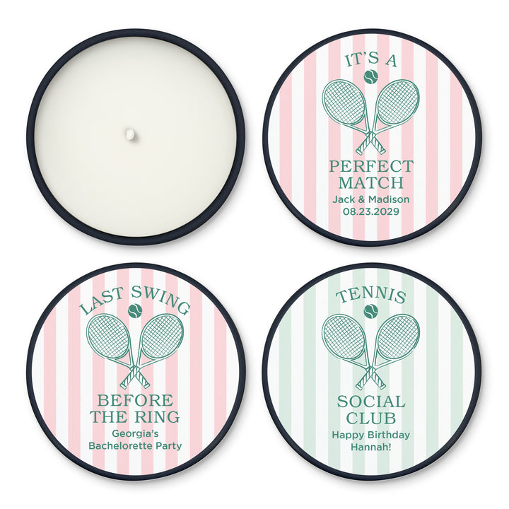 A Perfect Match, Tennis Stripe 2oz Mini Lavender Candles