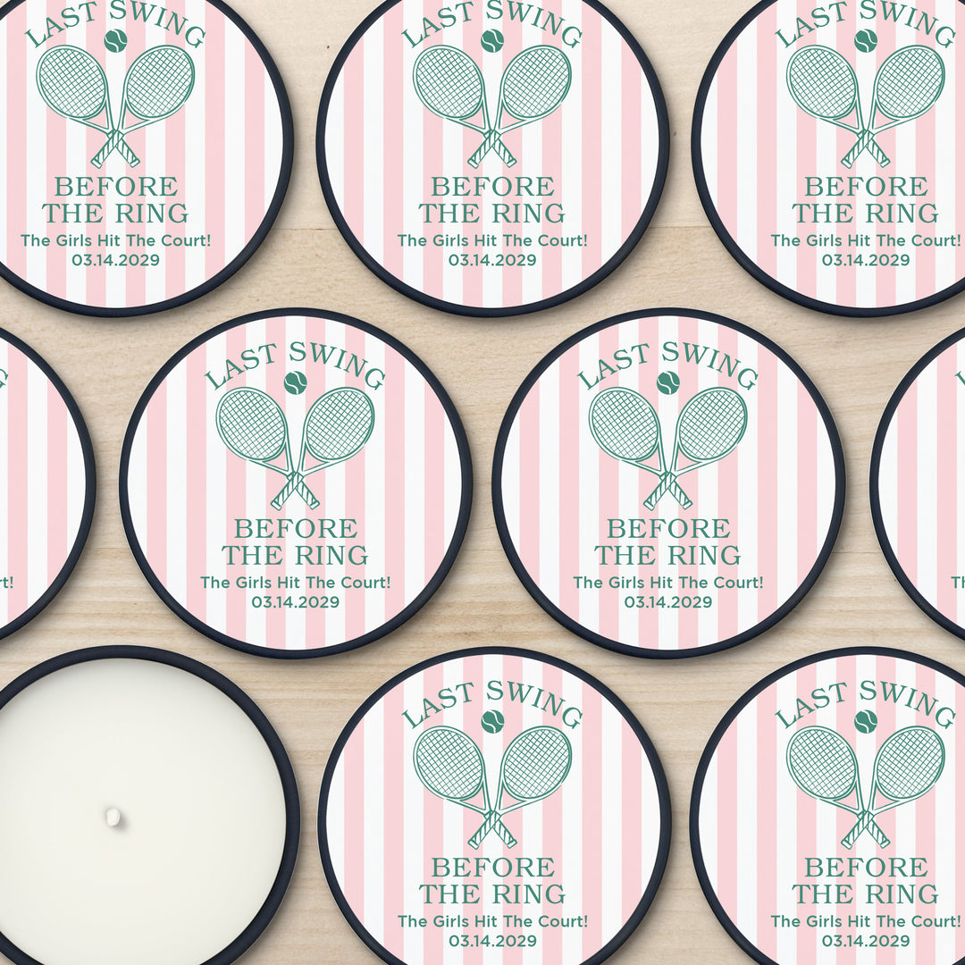A Perfect Match, Tennis Stripe 2oz Mini Lavender Candles