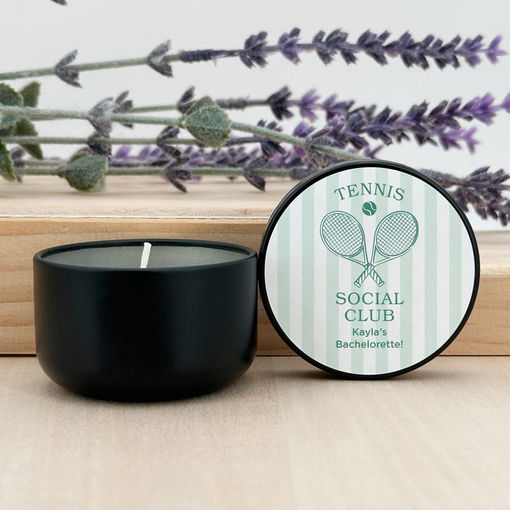 A Perfect Match, Tennis Stripe 2oz Mini Lavender Candles