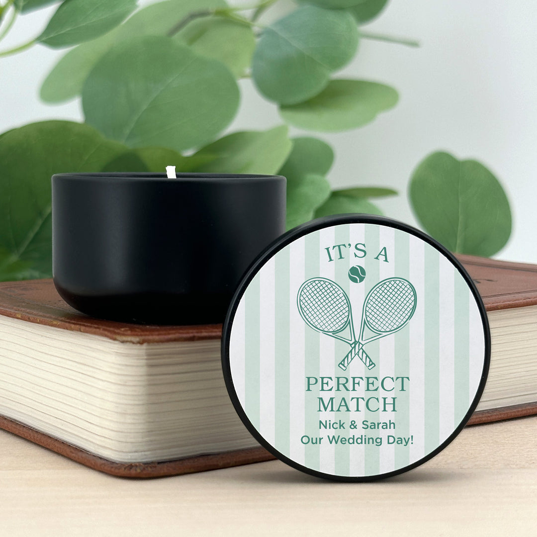 A Perfect Match, Tennis Stripe 2oz Mini Lavender Candles
