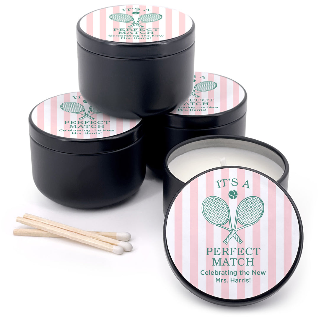 A Perfect Match, Tennis Stripe 2oz Mini Lavender Candles