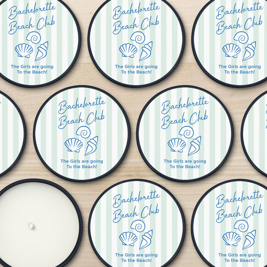 About Last Night, Last Toast on the Coast, Bachelorette Stripe 2oz Mini Lavender Candles