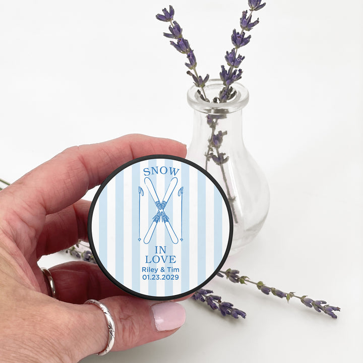 Last Toast on the Slopes, Ski Stripe 2oz Mini Lavender Candles