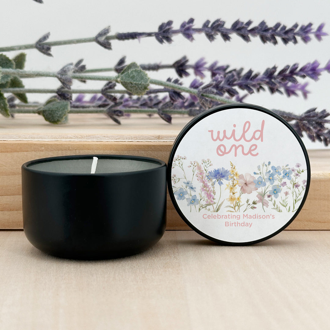 Little Wildflower Birthday, Wild One, Two Wild, Wild & Three, 2oz Mini Lavender Candles