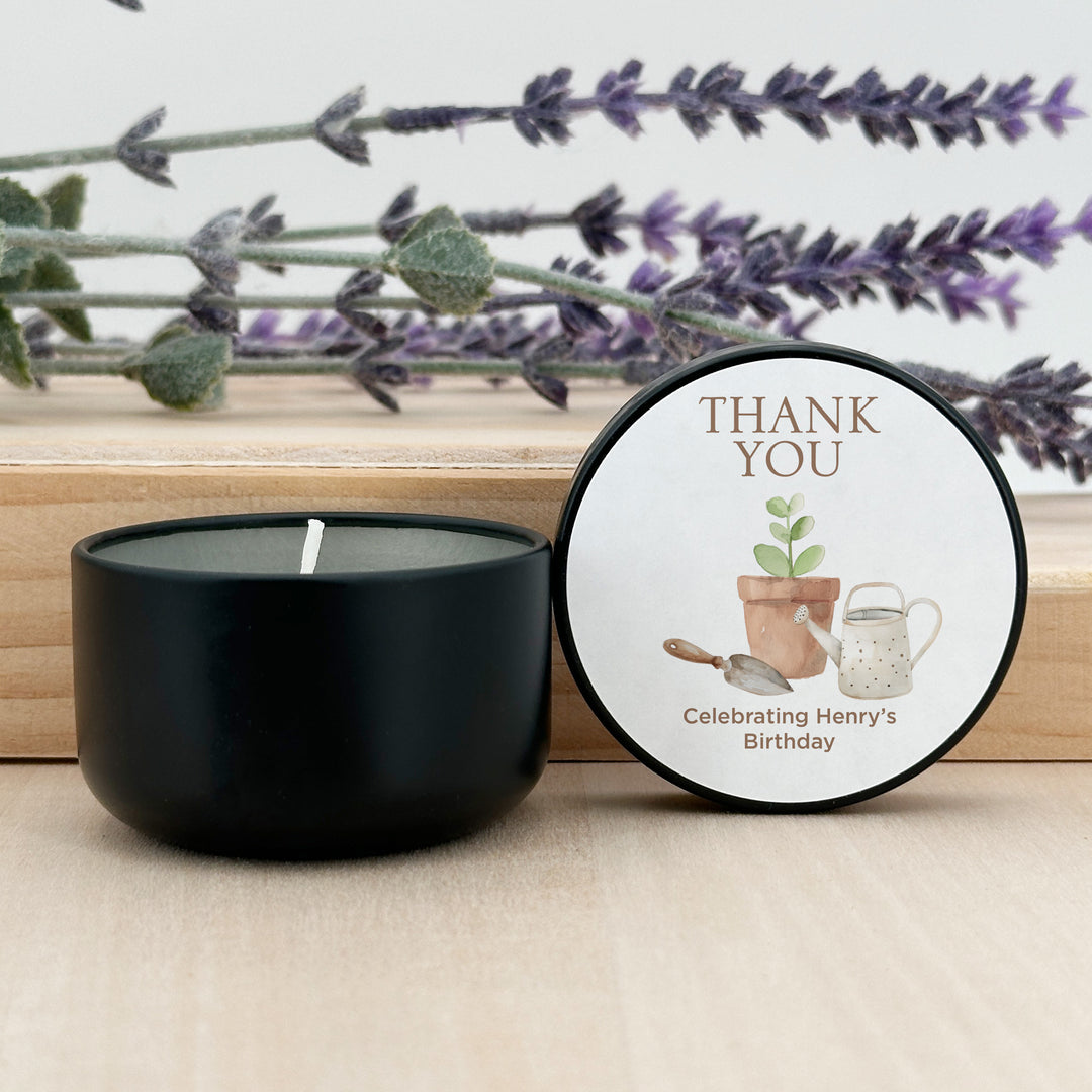Little Sprout Birthday, Our Little Sprout is Turning One, 2oz Mini Lavender Candles