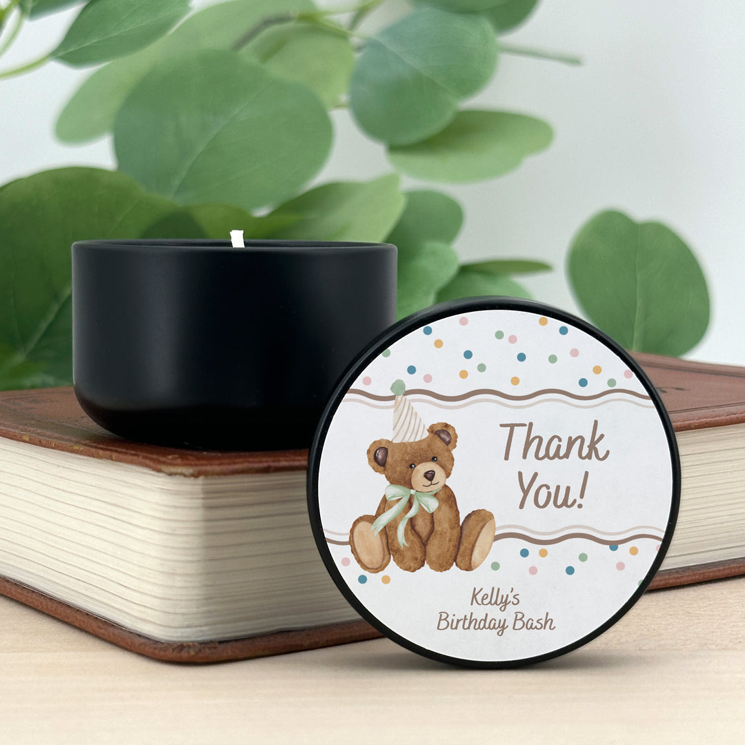 Bear Birthday, Beary 1st Birthday, Two Cute to Bear, 2oz Mini Lavender Candles