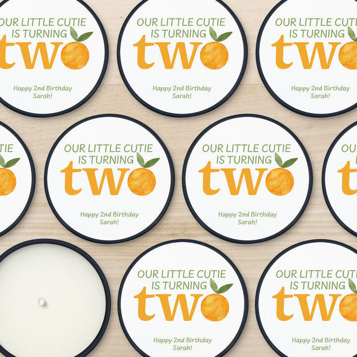 Little Cutie Birthday, Our Little Cutie is Turning One, 2oz Mini Lavender Candles