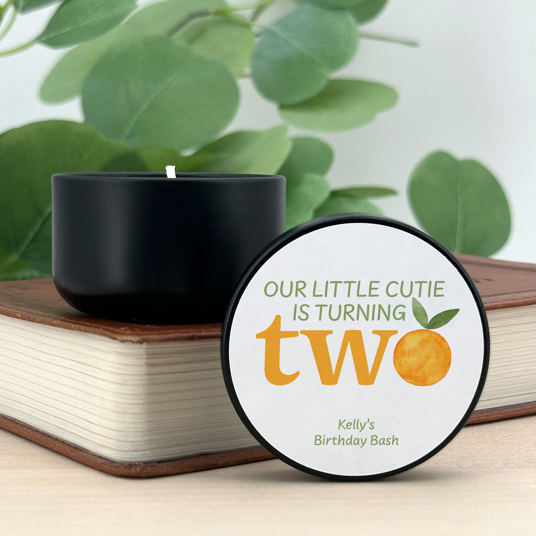 Little Cutie Birthday, Our Little Cutie is Turning One, 2oz Mini Lavender Candles