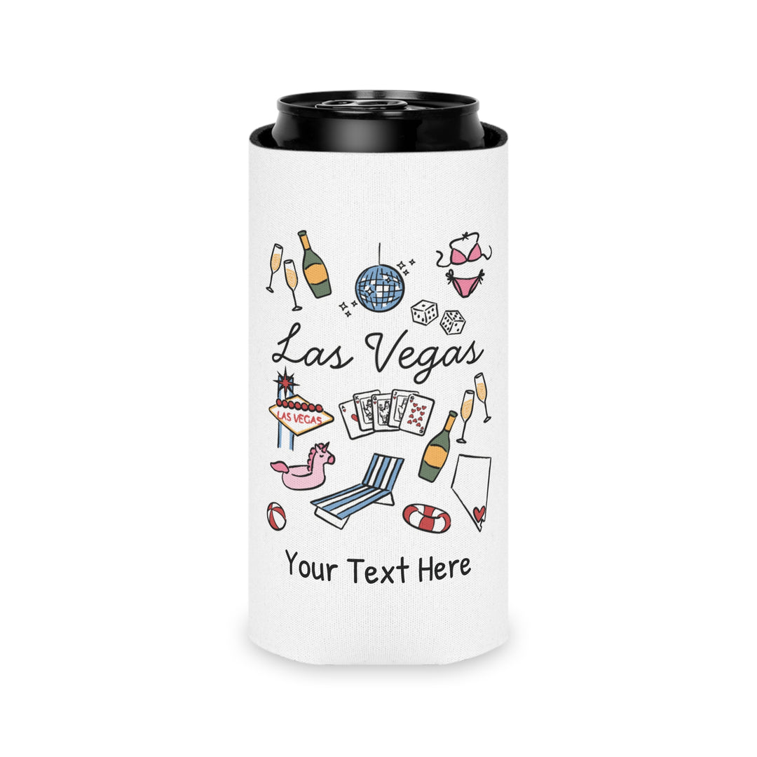 Las Vegas Can Cooler — Personalized Bachelorette Party Can Cooler