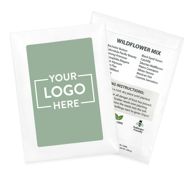 Promotional Seed Packets with Your Logo, Custom Wildflower Seed Packets