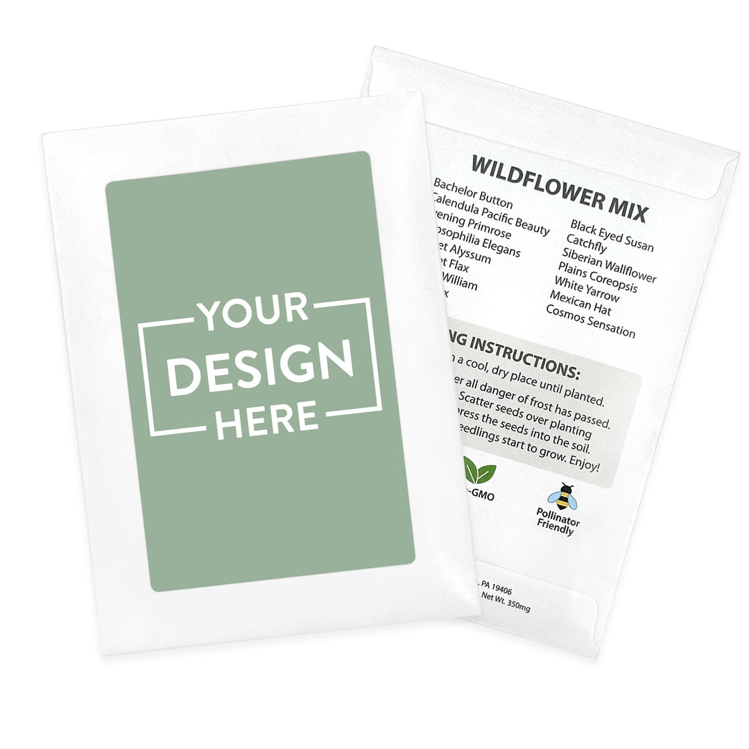 Wedding Favor Seed Packets, Bridal Shower Seeds, Baby Shower Seed Packets, Custom Wildflower Seed Packets