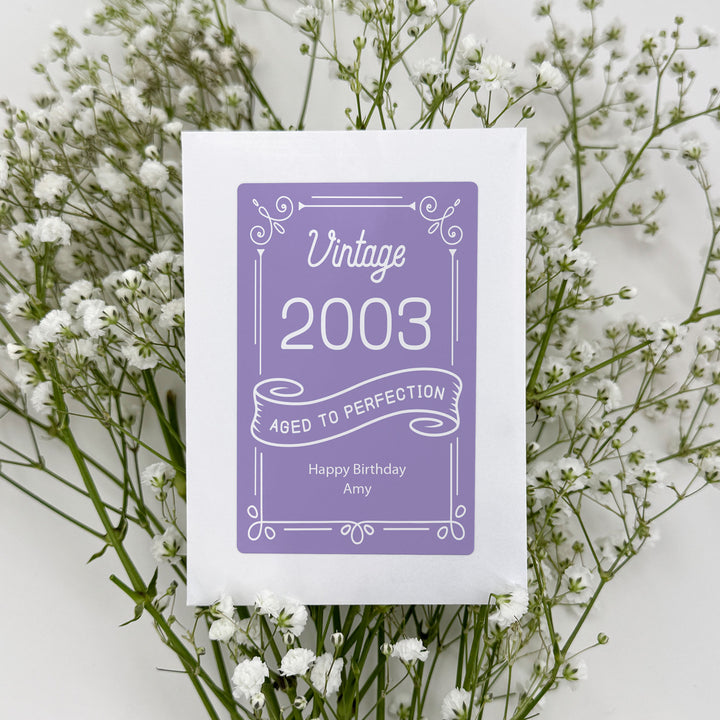 Aged to Perfection, Vintage Birthday, Wildflower Seed Packets