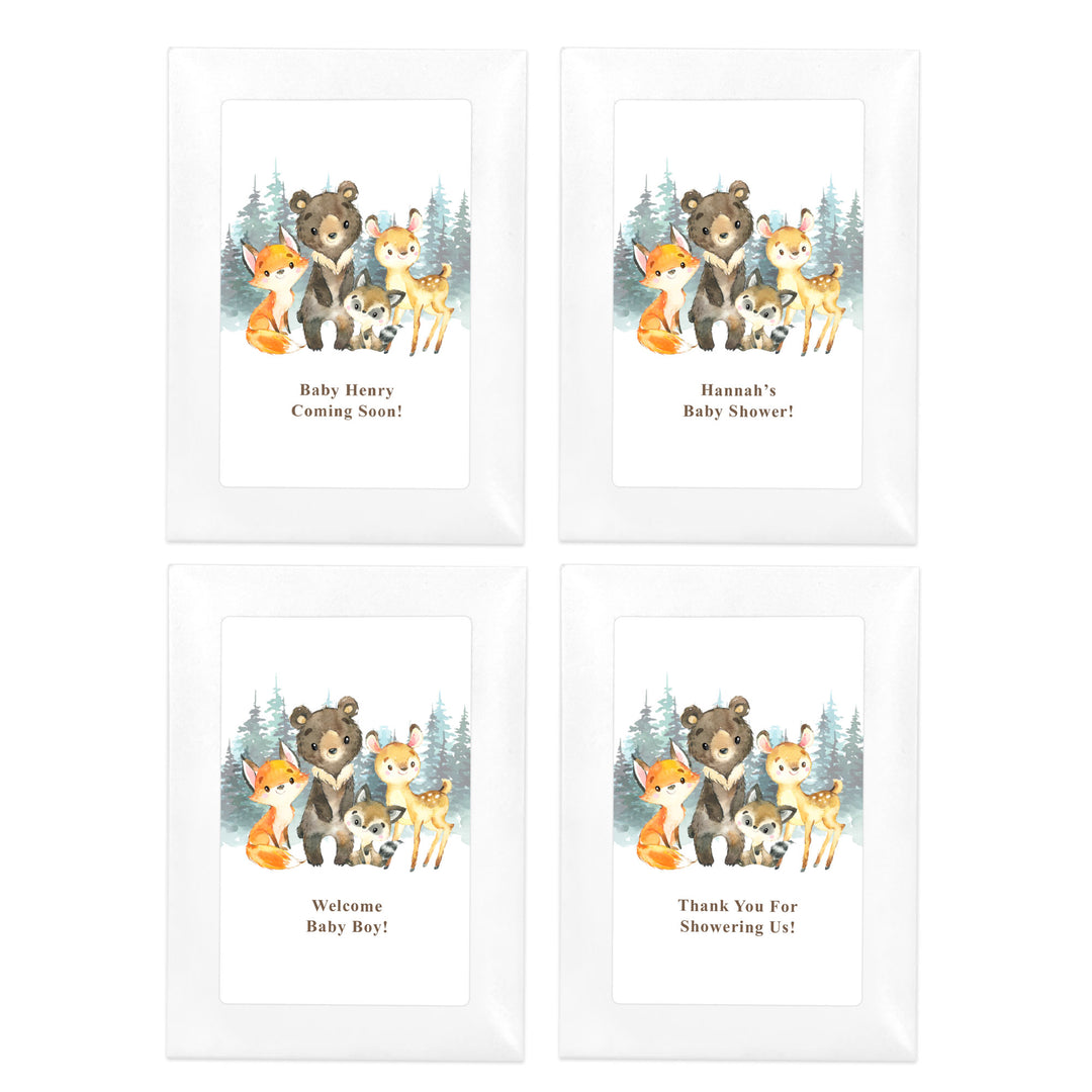 Woodland Animals, Baby Shower Favors, Wildflower Seed Packets