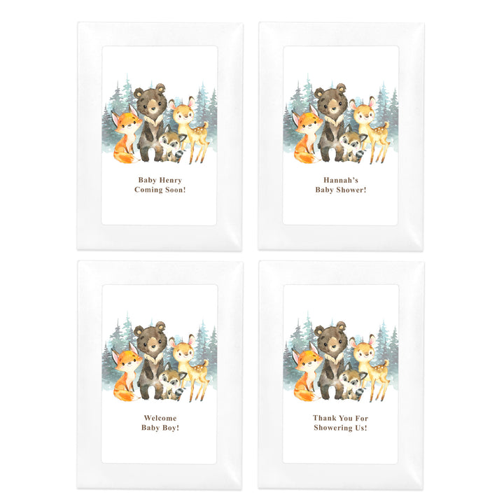 Woodland Animals, Baby Shower Favors, Wildflower Seed Packets