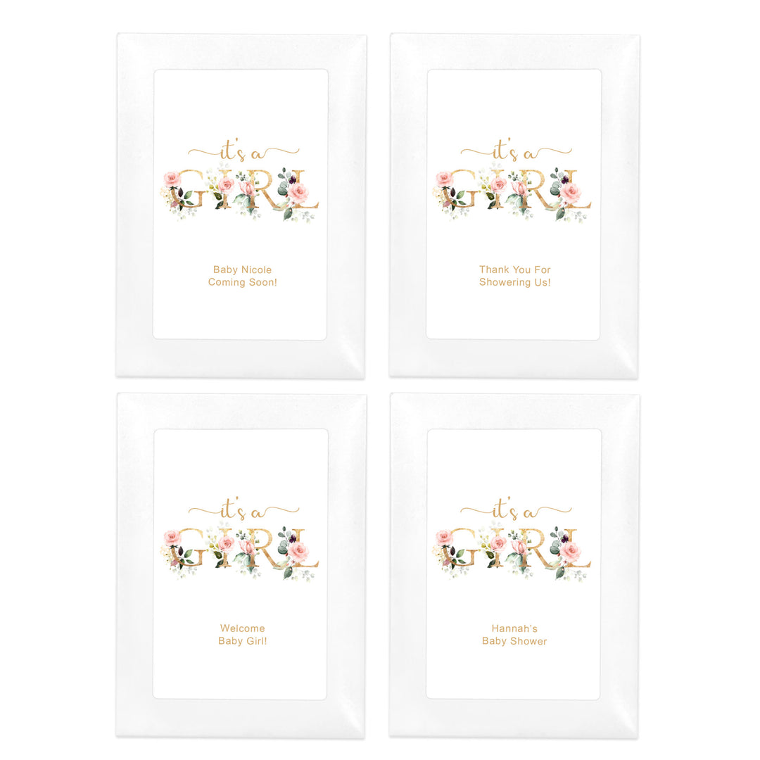 It's a Girl, Baby Shower Favors, Wildflower Seed Packets