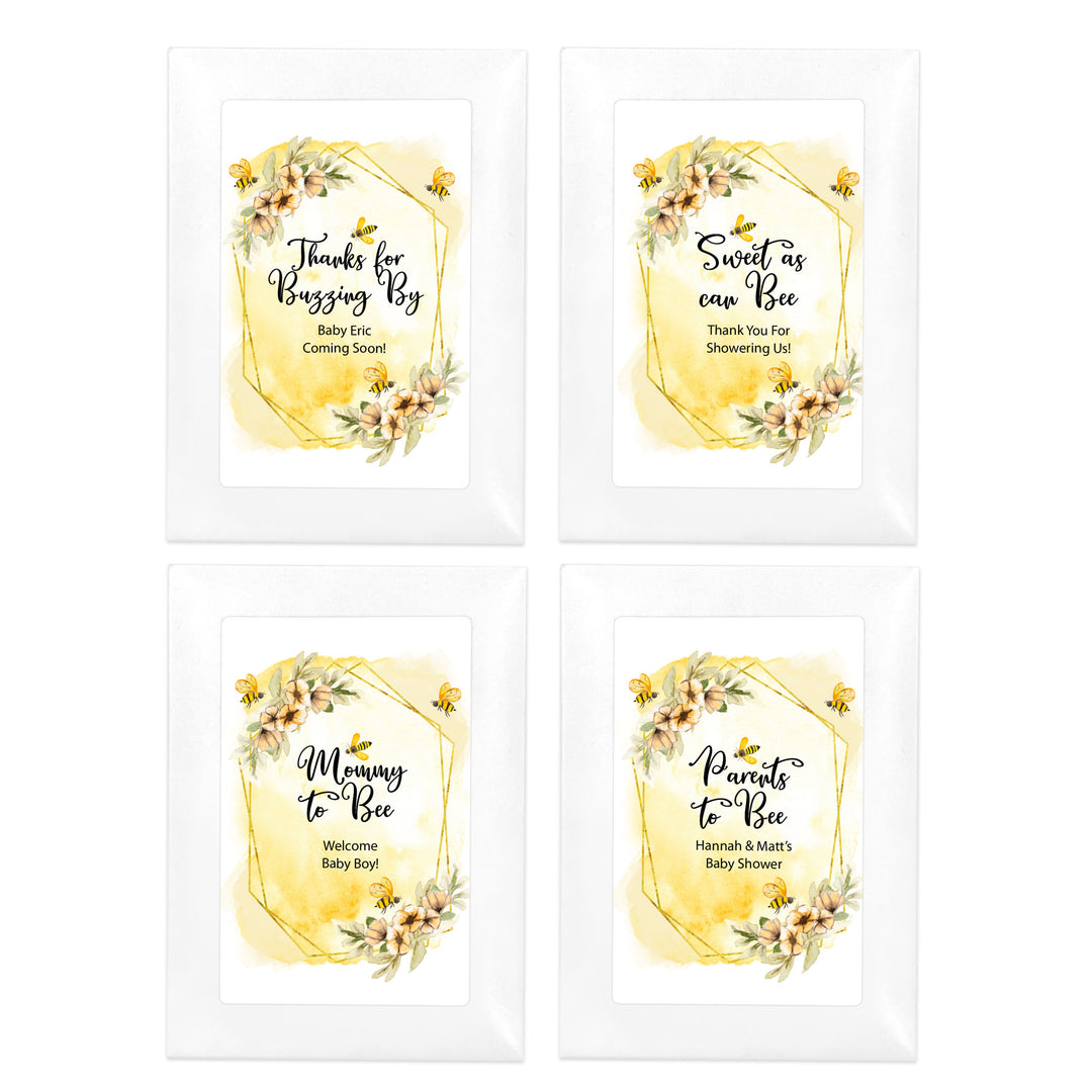 Watercolor Bees, Baby Shower Favors, Wildflower Seed Packets