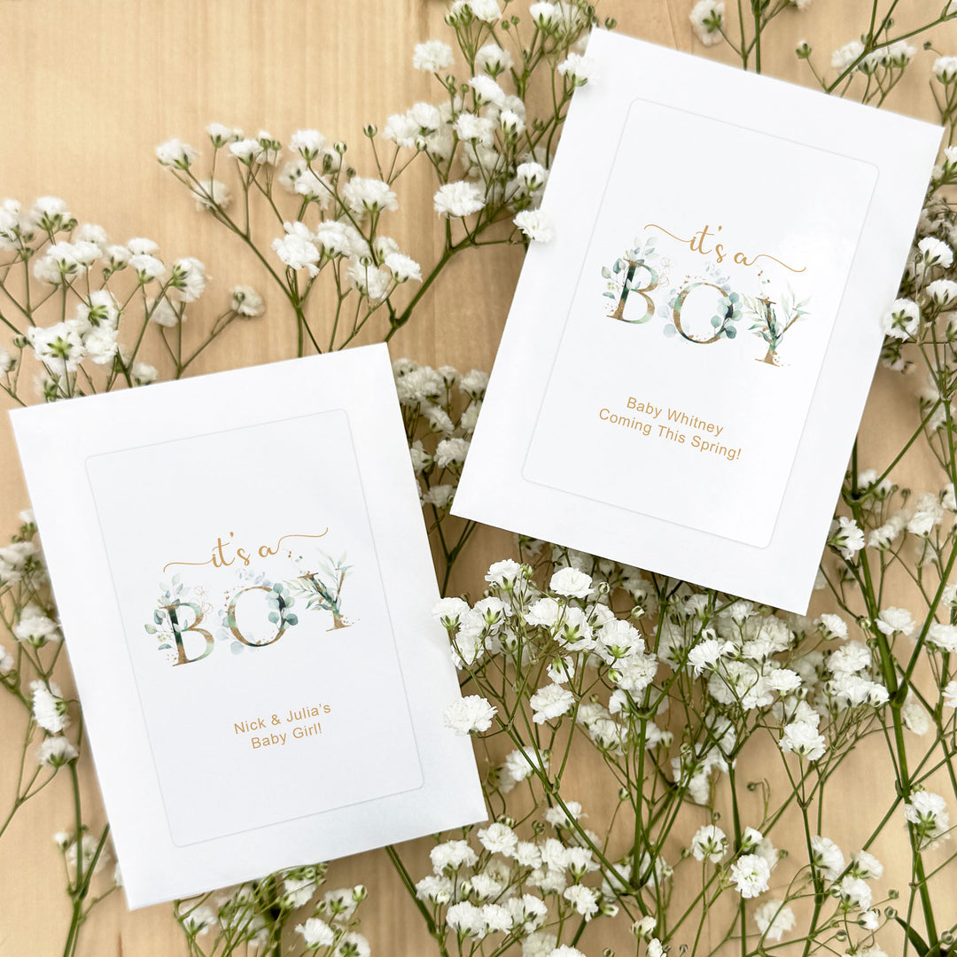 It's a Boy, Baby Shower Favors, Wildflower Seed Packets