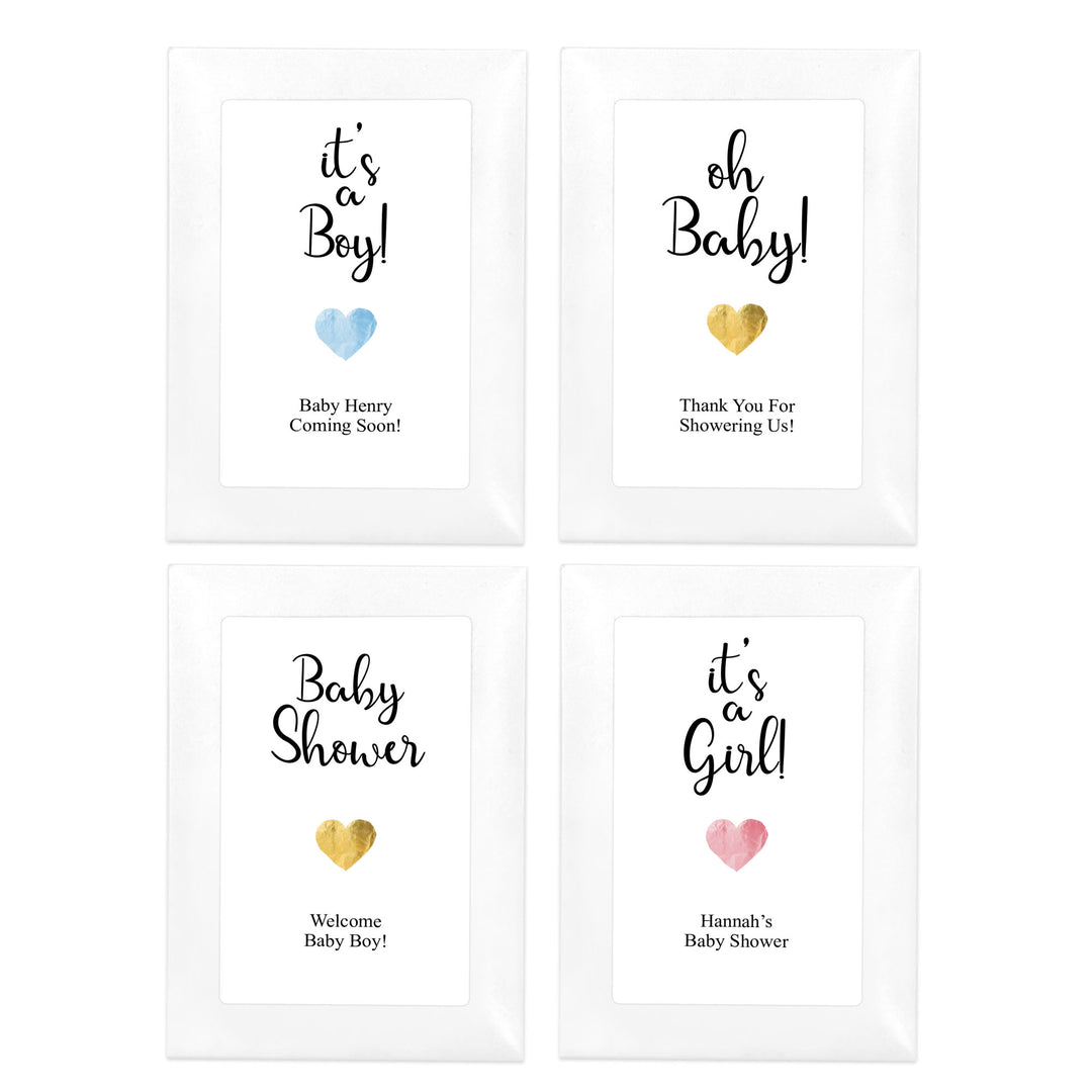 Simple Heart, Baby Shower Favors, Wildflower Seed Packets