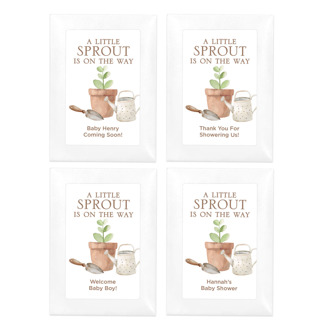 A Little Sprout is on the Way, Baby Shower Favors, Wildflower Seed Packets