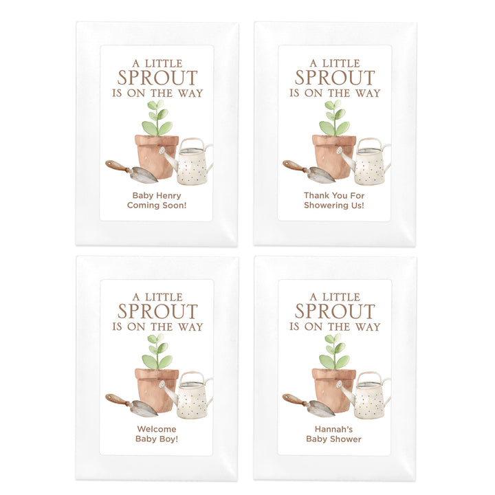 A Little Sprout is on the Way, Baby Shower Favors, Wildflower Seed Packets
