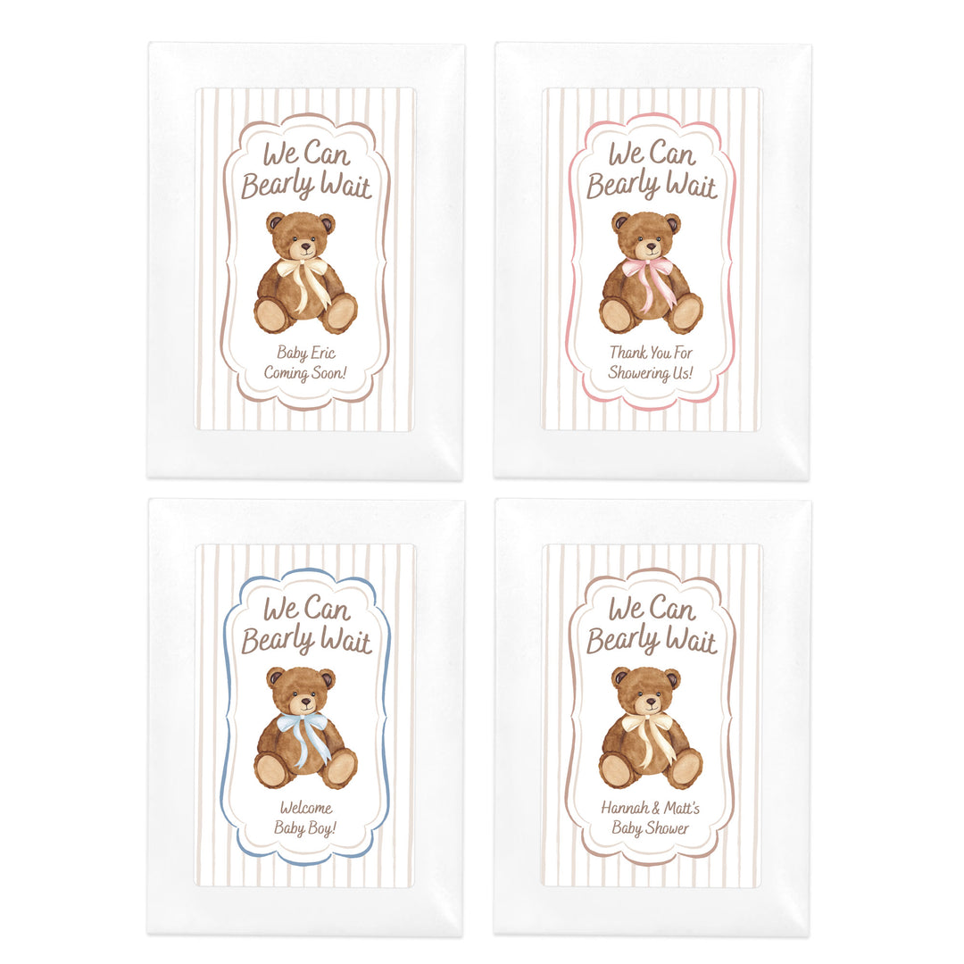 We Can Bearly Wait, Baby Shower Favor, Wildflower Seed Packets