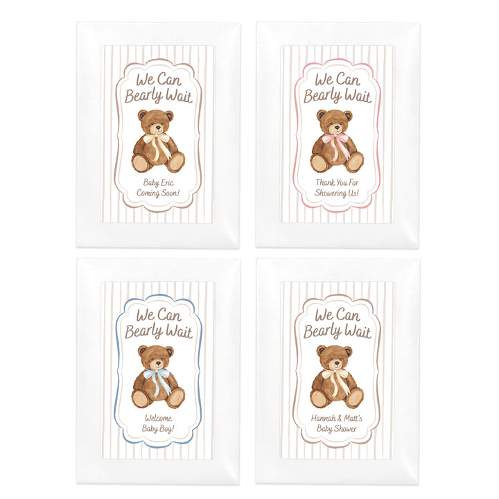 We Can Bearly Wait, Baby Shower Favor, Wildflower Seed Packets