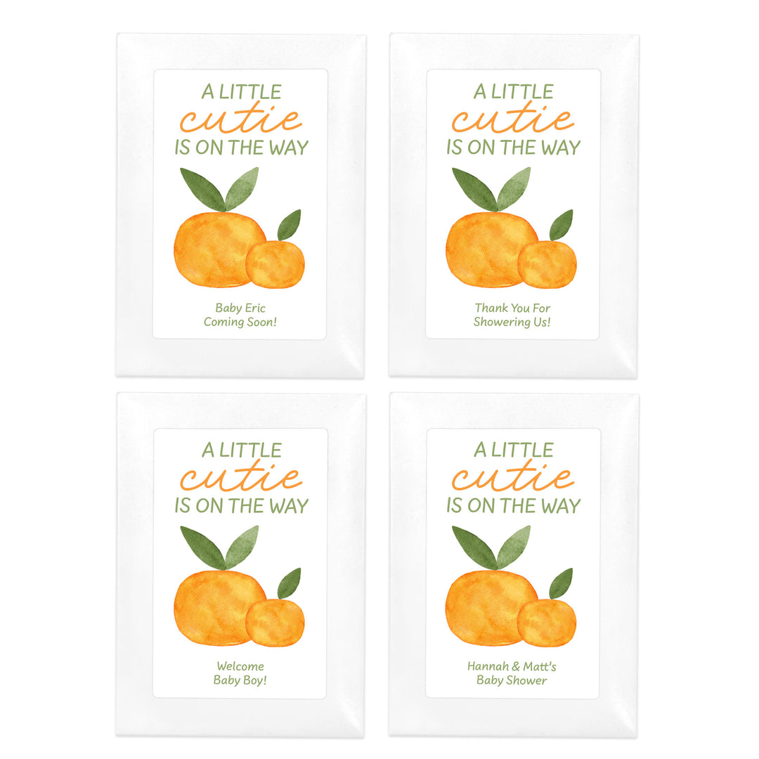 A Little Cutie is on the Way, Baby Shower Favor, Wildflower Seed Packets