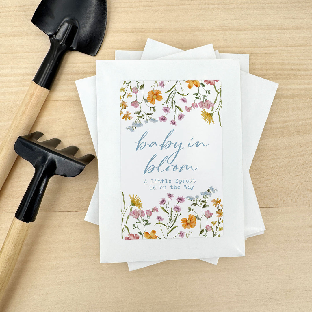 Wildflower Baby in Bloom, Baby Shower, Wildflower Seed Packets