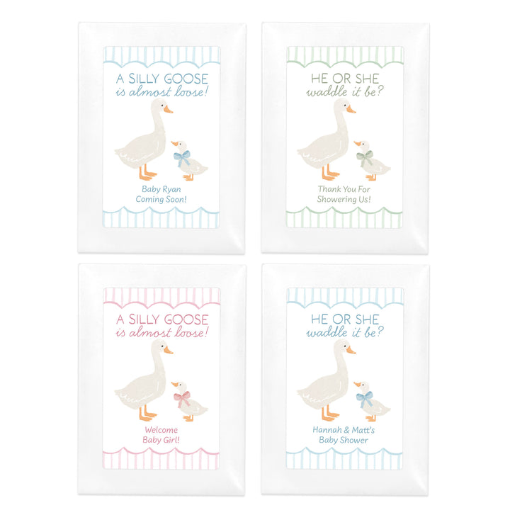 Silly Goose, Baby Shower Favor, Wildflower Seed Packets