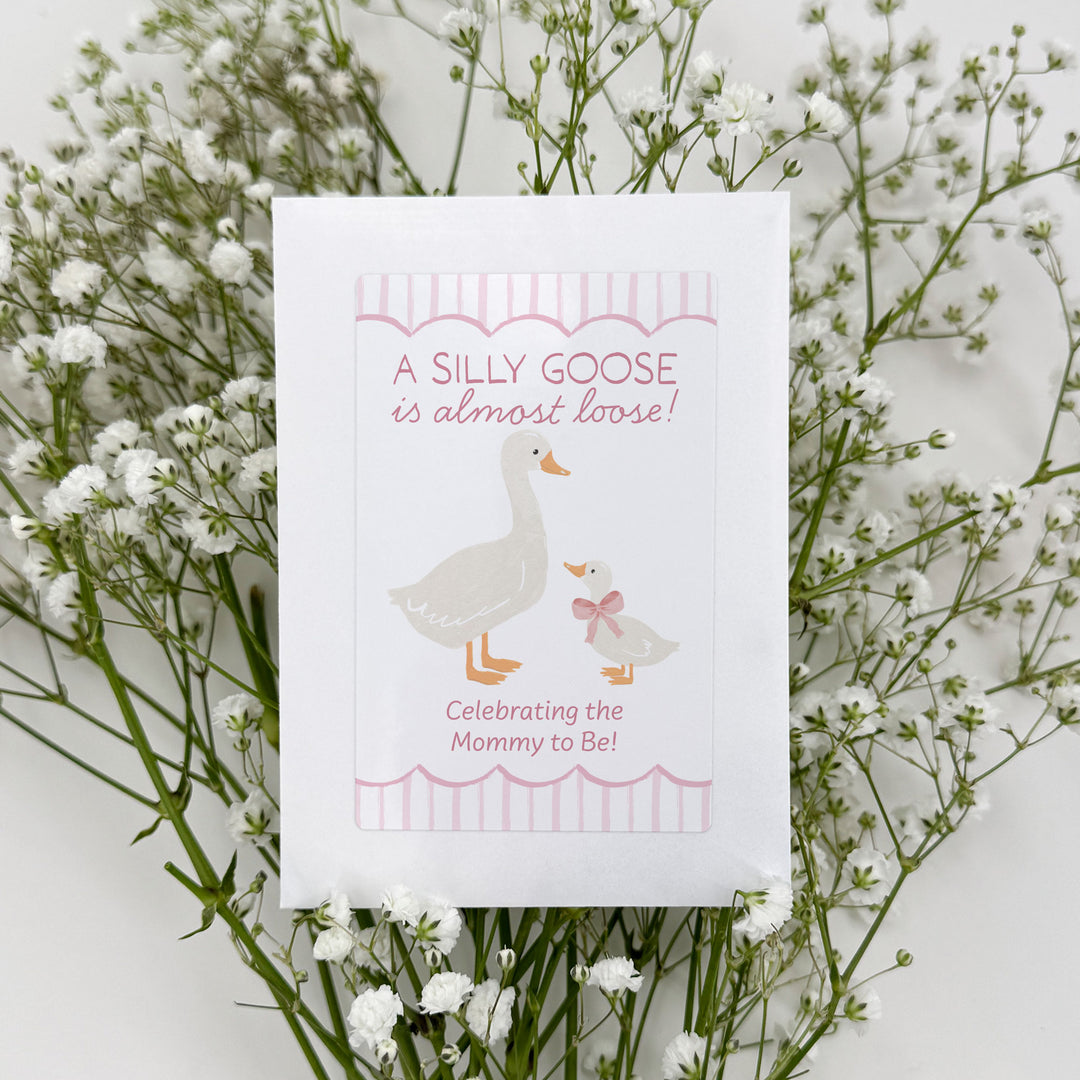 Silly Goose, Baby Shower Favor, Wildflower Seed Packets