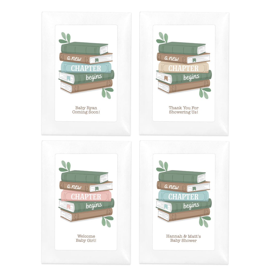 A New Chapter Begins, Baby Shower Favor, Wildflower Seed Packets