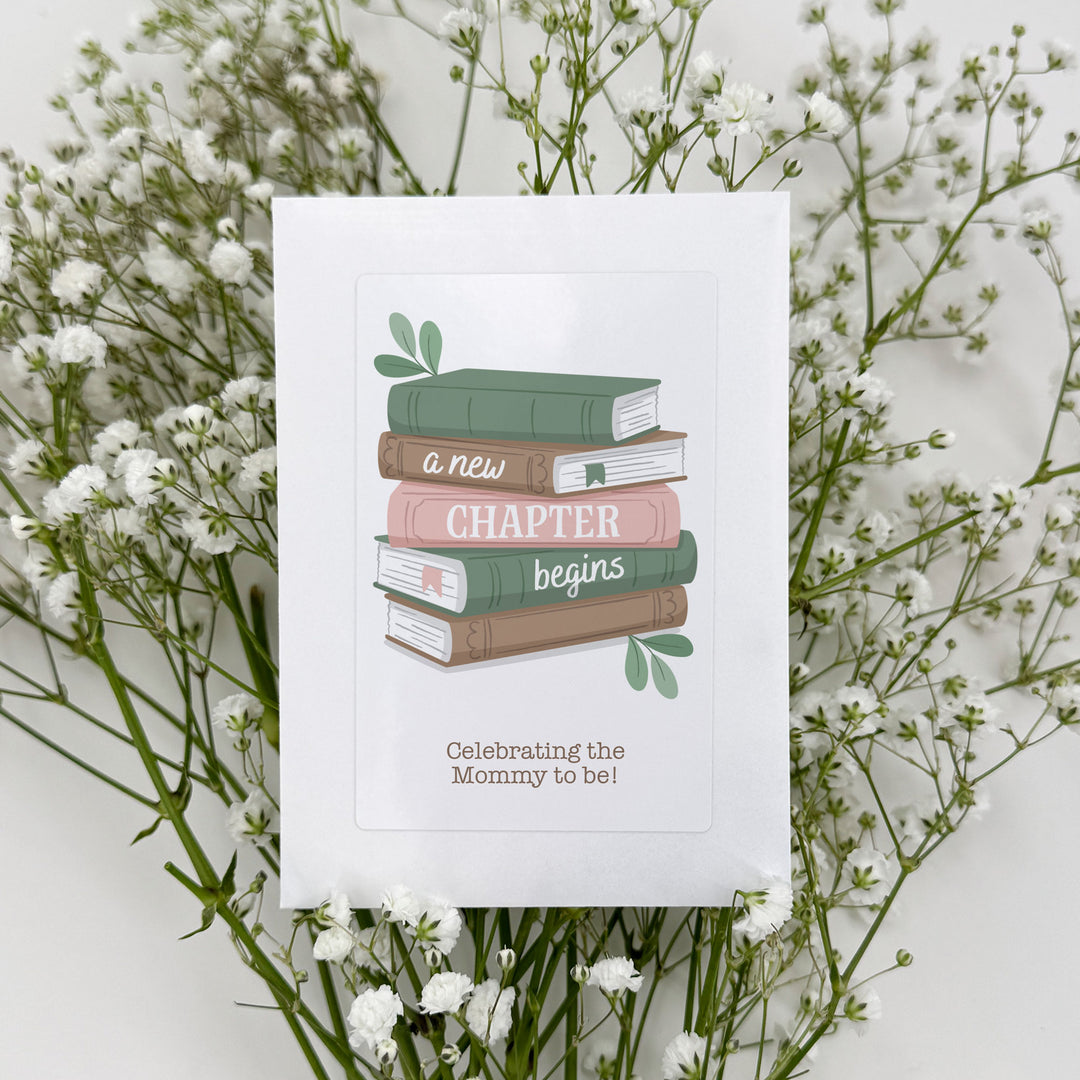 A New Chapter Begins, Baby Shower Favor, Wildflower Seed Packets
