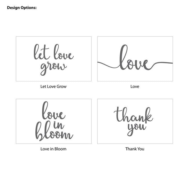 Love in Bloom, Pink and White Floral, Wedding Favor, Wildflower Seed Packets