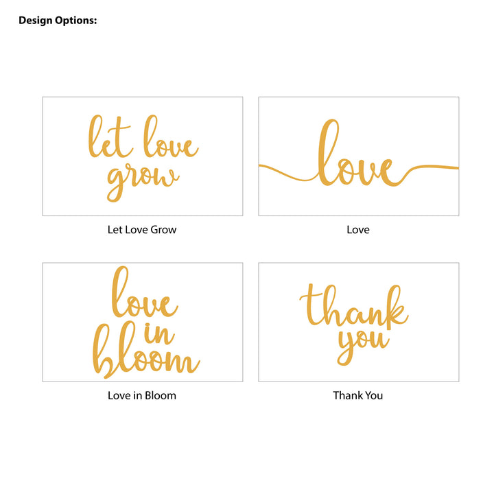 Love in Bloom, Burgundy and Pink Floral, Wedding Favor, Wildflower Seed Packets