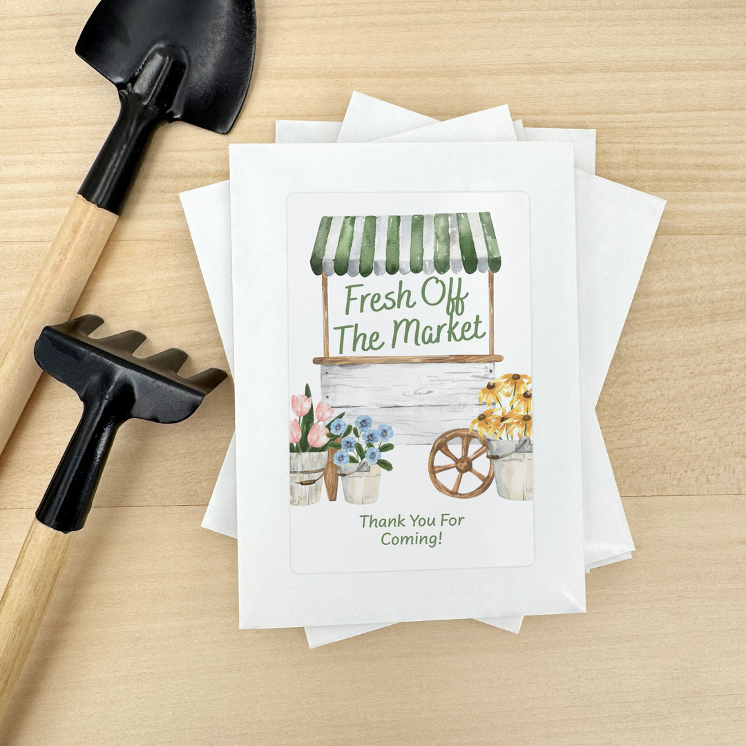 Fresh Off the Market, Bridal Shower, Wildflower Seed Packets