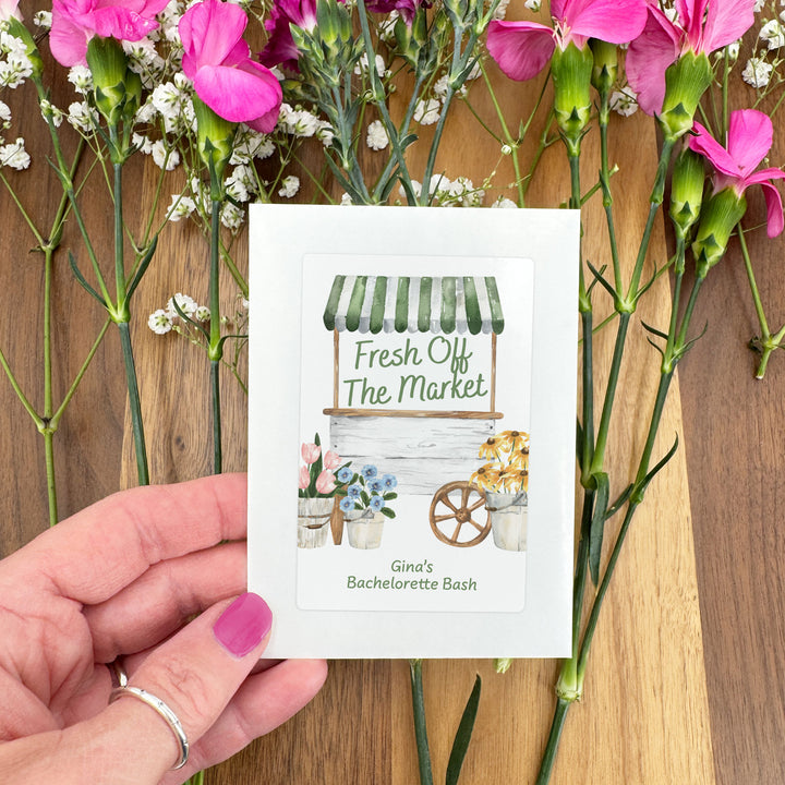 Fresh Off the Market, Bridal Shower, Wildflower Seed Packets